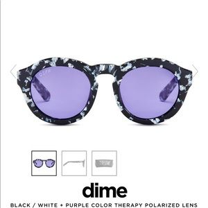 DIFF Dime- B/W + purple mirror polarized lenses